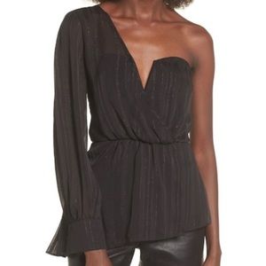 ASTR the label one sleeve black top size XL